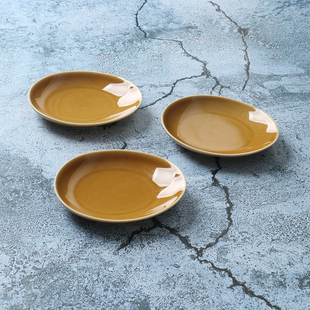 【某牌 孤品】釉下彩调味碟子【高端 新骨瓷】椭圆形凉菜小蝶子