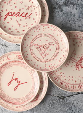 外贸出口陶瓷餐具盘子 英国Royal Doulton ED圣诞系列Christmas碟