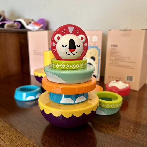狮子不倒翁叠叠乐婴幼儿早教玩具