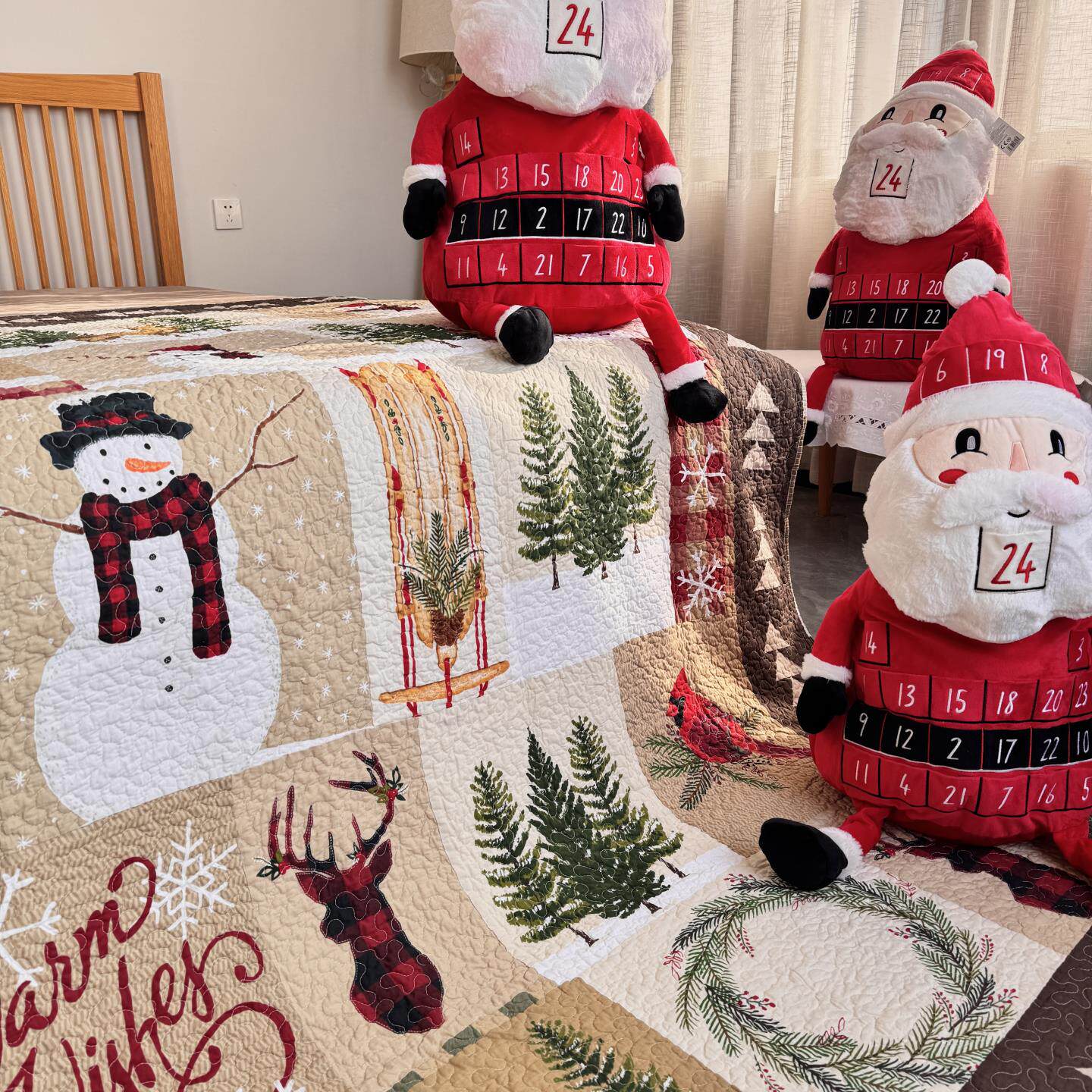 拼布全棉平网印水洗绗缝床盖双面纯棉夹棉绗缝被夏被美式床盖特价