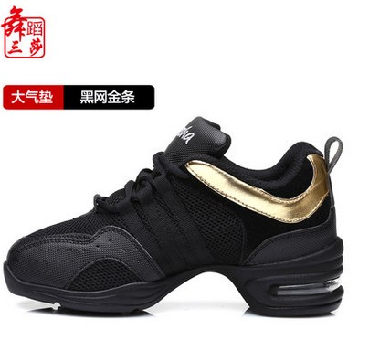 正品三莎夏季舞鞋女式网面夏季广场舞鞋现代舞鞋气垫增高跳舞鞋女