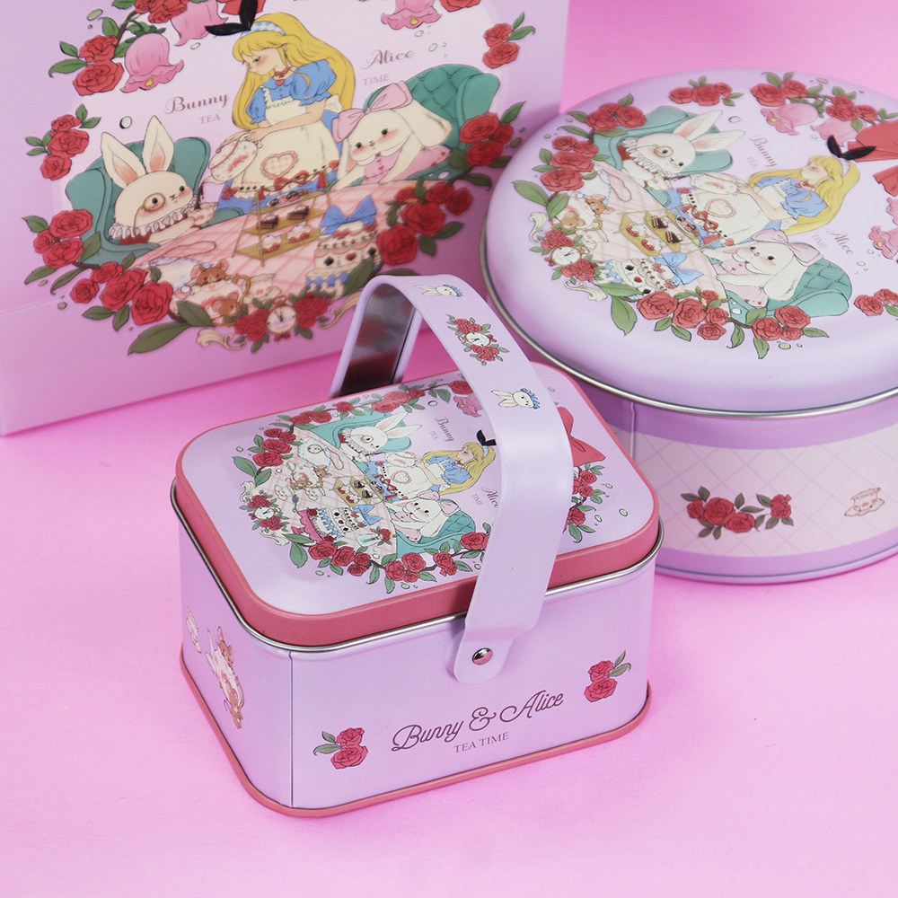 网红结婚喜糖伴手礼手挽盒喜兔马口铁盒公主轻奢粉色糖果盒高颜值