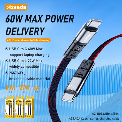Azeada大功率60W适用苹果快充华为小米数据线荣耀手机充电线