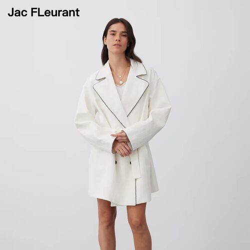 【YJXD】JAC FLEURANT26冬新翻领系带收腰中长款大衣J62W19SL108W