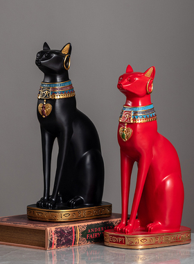 埃及猫咪创意小摆件客厅玄关博古架的家装酒柜装饰品摆设家居饰品