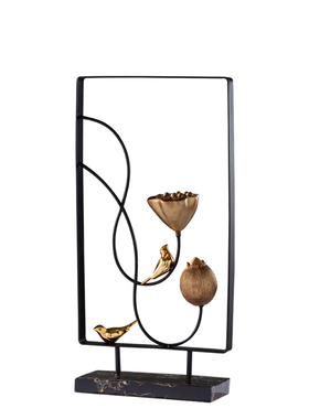 新中式摆件鸟语花香客厅书房电视柜玄关家居装饰用品乔迁新居礼品