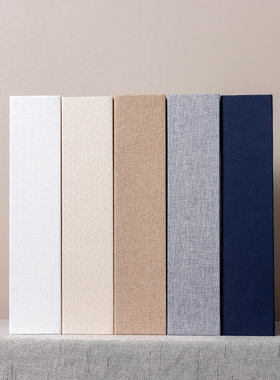 速发麻布书新中式高0加厚特书号摆件素色大具假道柜样板房售楼处