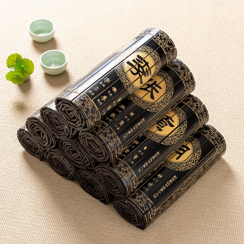 百家姓竹简创意中式摄影道具办公桌面摆设竹编姓氏古风博古架摆件