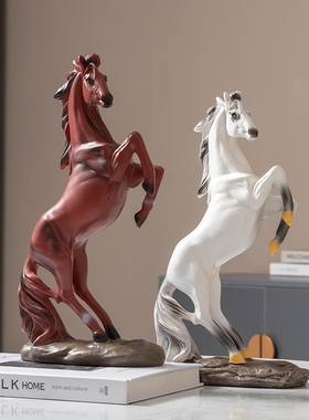 速发简约酒柜玄关礼居装饰客厅马到成功乔迁新居摆品办公桌面家件