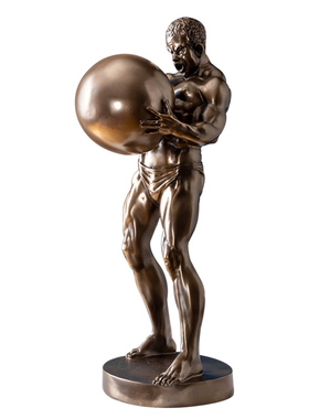 现代轻奢简约大力士举球人物雕塑摆件励志创意送礼物乔迁恭贺礼品