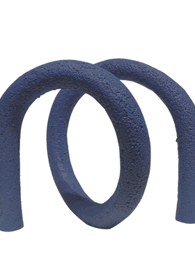 创意轻奢管道摆件桌面艺术摆设简约现代别墅样板房间玄关软装饰品