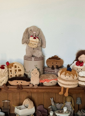 可爱趣味蛋糕小兔子毛绒公仔下午茶甜品系列治愈系安抚陪伴小玩偶