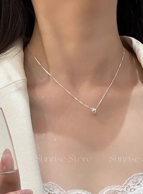 老钱风～韩系豆豆项链女小众气质简约高级极简轻奢冷淡风锁骨链