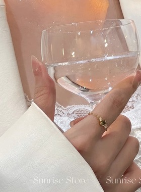 新中式链条小方块戒指女小众气质简约指环高级感2024新款送女友