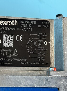 R901496433 4WREE6E08-3X/V/24A1 原装Rexroth力士乐液压阀正品