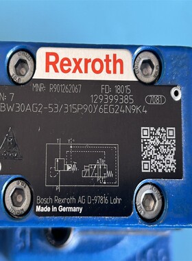 R901262067 DBW30AG2-5X/315P90Y6EG24N9K4力士乐先导式溢流阀