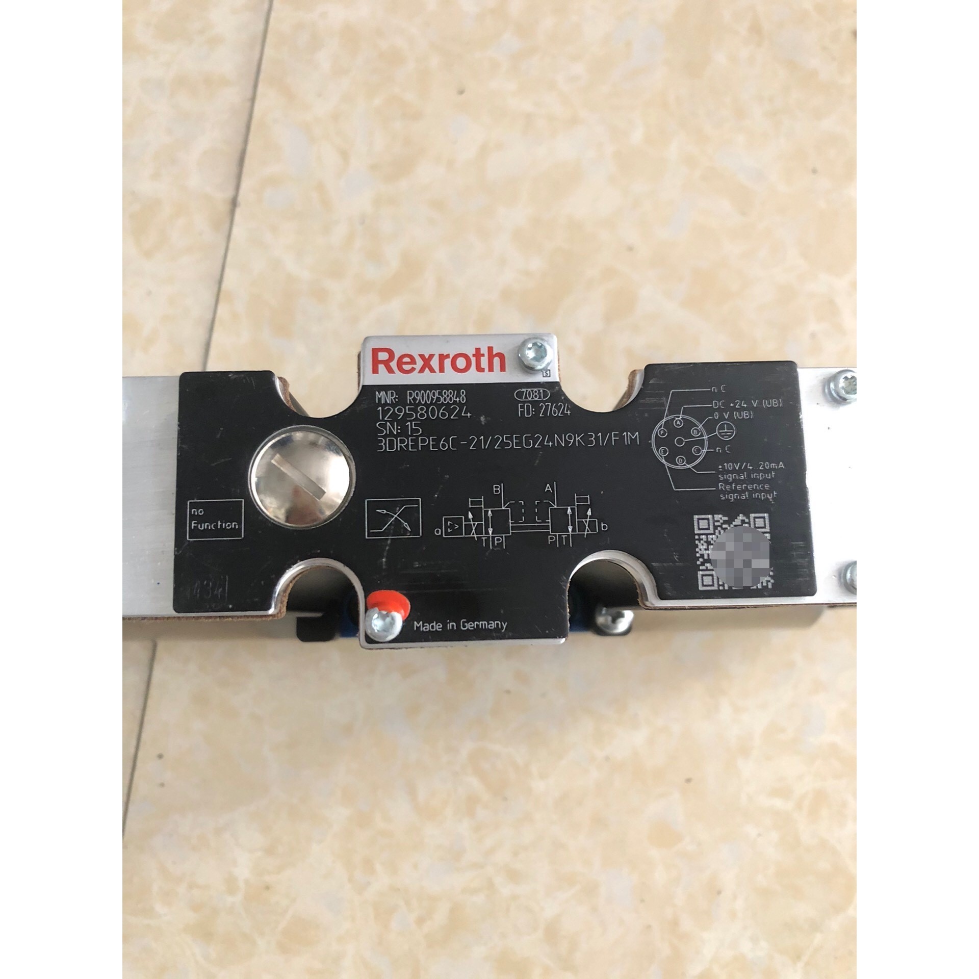 力士乐比例阀R900958848  3DREPE6C-21/25EG24N9K31/FM