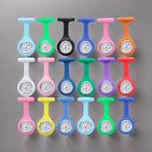 硅胶护士表复古可爱挂表护士简约大表盘学生考试怀表时尚 男女手表