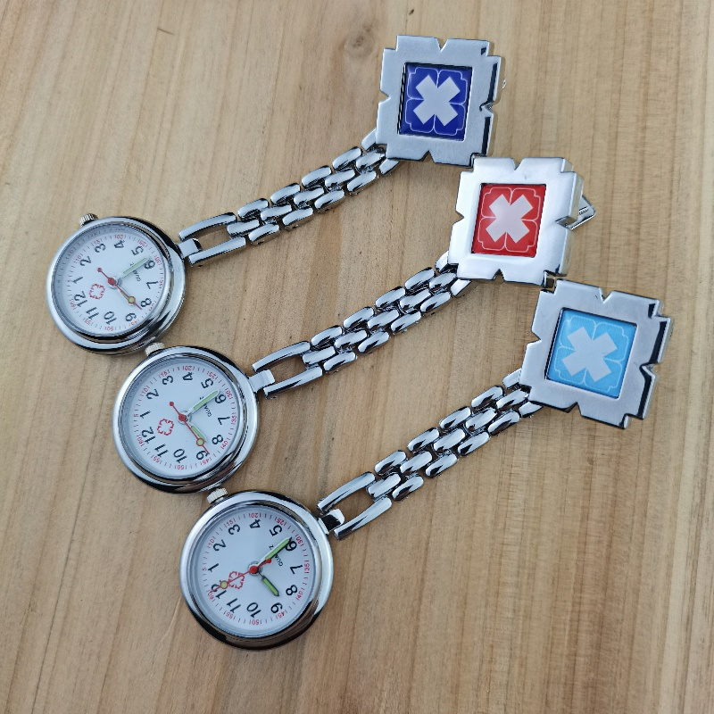 夹子款护士表合金挂表护士胸表简约时尚怀表棱形学生中性考试挂表