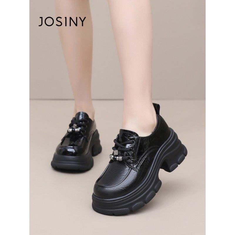 卓诗尼2026春季新款粗跟小皮鞋时尚舒适单鞋百搭复古厚底乐福鞋女,女鞋,乐福鞋（豆豆鞋）,淘宝优惠券,粉丝福利购,淘宝优惠卷