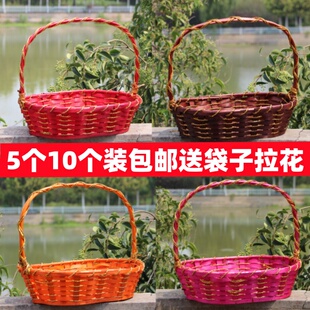 藤编水果篮柳编采摘篮送礼篮福利篮提篮商用果篮果蔬篮花篮鸡蛋篮