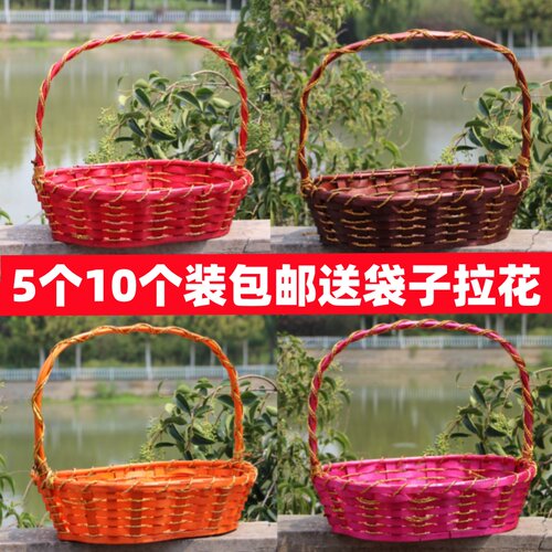 藤编水果篮柳编采摘篮送礼篮花篮