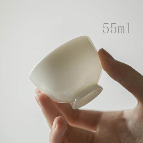 55ml德化品茗杯子功夫茶具羊脂玉