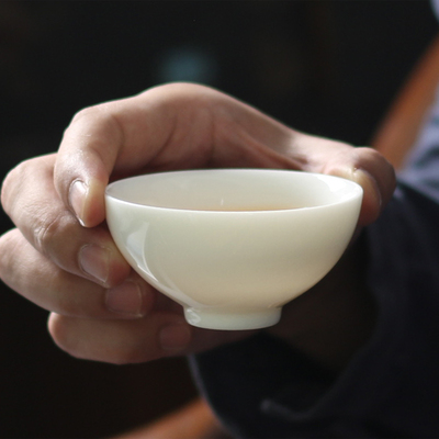 70ml德化白瓷斗笠杯羊脂大号茶杯