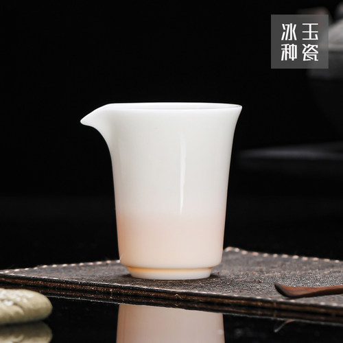 高端白瓷分茶器杯公道杯冰种玉瓷
