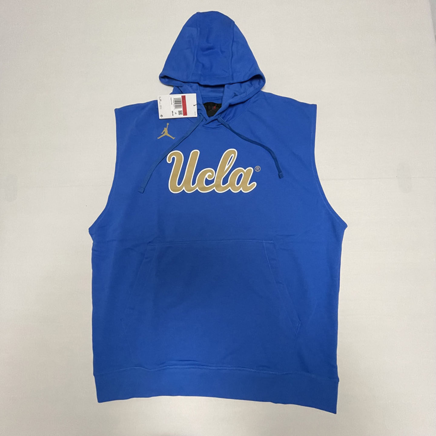 美版现货JORDAN威少UCLA李凯尔NCAA无袖帽衫霍乐迪速干棉训练服