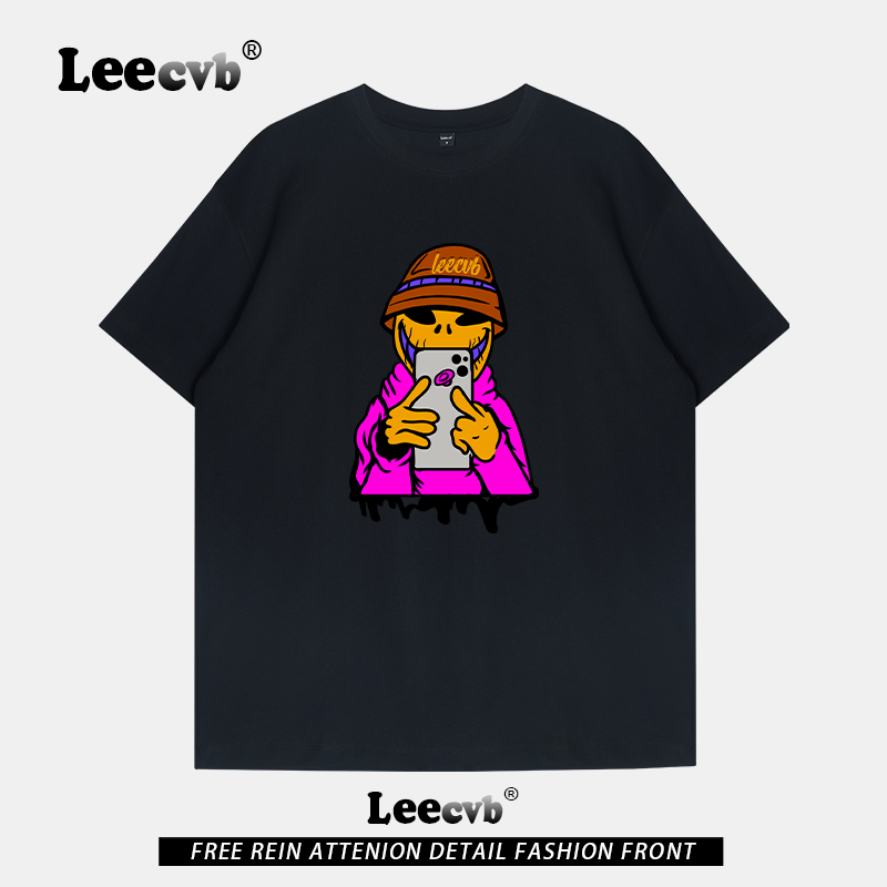 【免税渠道】LEEcvb官方潮牌图案纯棉短袖t恤男女同款联名上衣夏