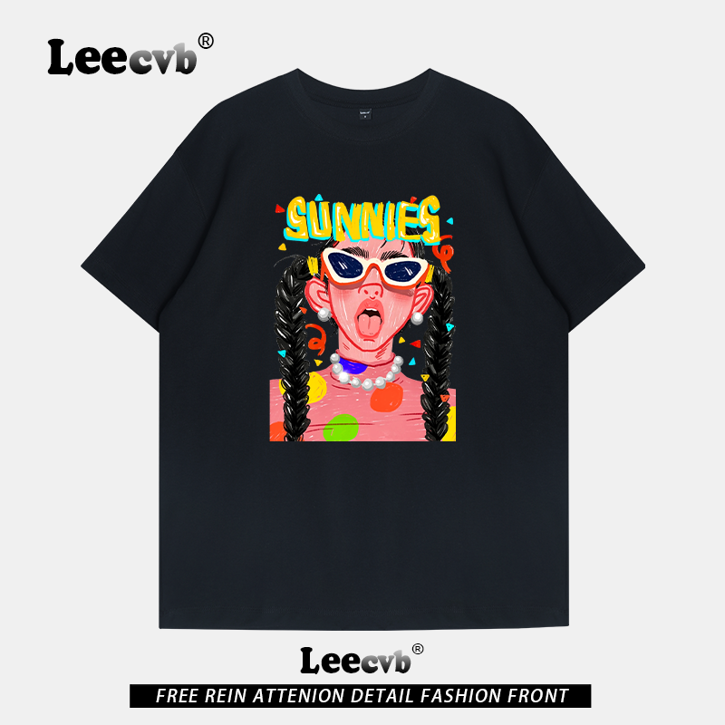 【品牌特惠】LEEcvb官方潮牌图案纯棉短袖t恤男女同款联名上衣夏