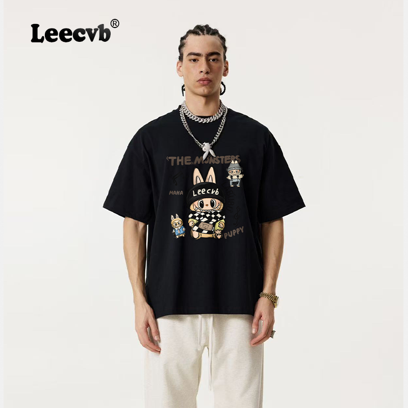 【免税渠道】LEEcvb官方潮牌图案纯棉短袖t恤男女同款联名上衣夏