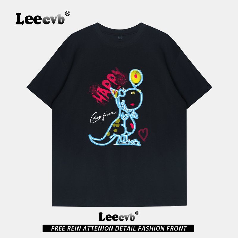 【品牌大促】LEEcvb官方潮牌图案纯棉短袖t恤男女同款联名上衣夏