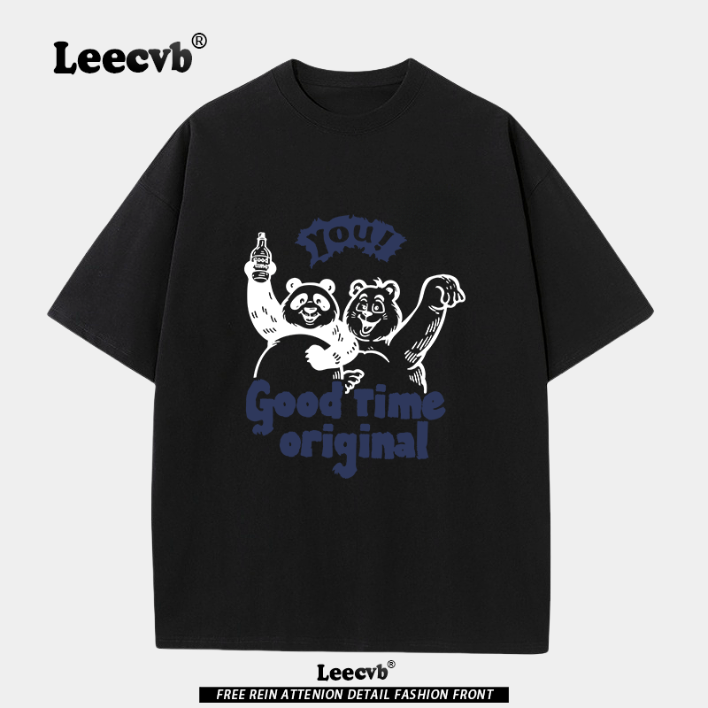 【免税渠道】LEEcvb官方潮牌图案纯棉短袖t恤男女同款联名上衣夏