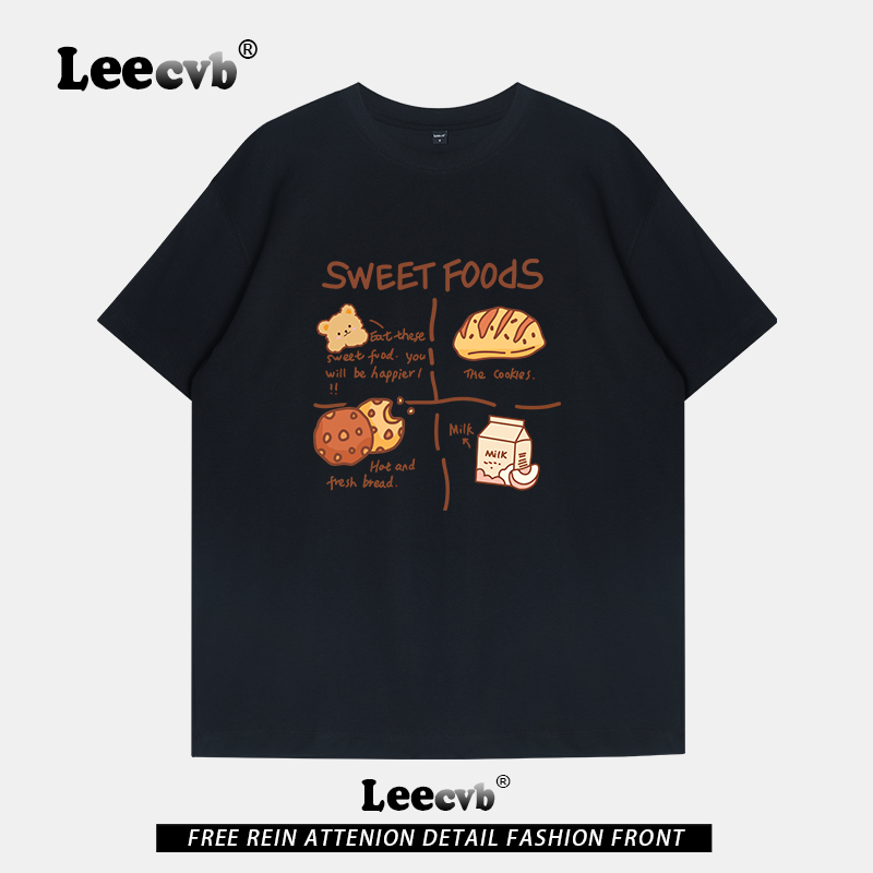 【品牌特惠】LEEcvb官方潮牌图案纯棉短袖t恤男女同款联名上衣夏