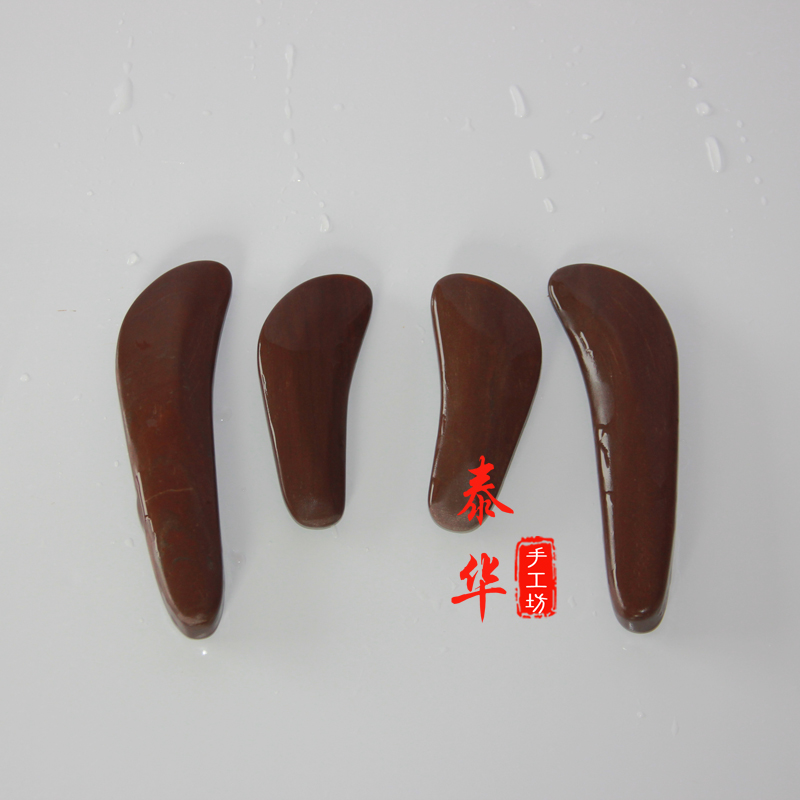 精品木鱼石刮痧板拨筋棒眼部脸部面部通用刮痧2个拨筋点穴棒包邮