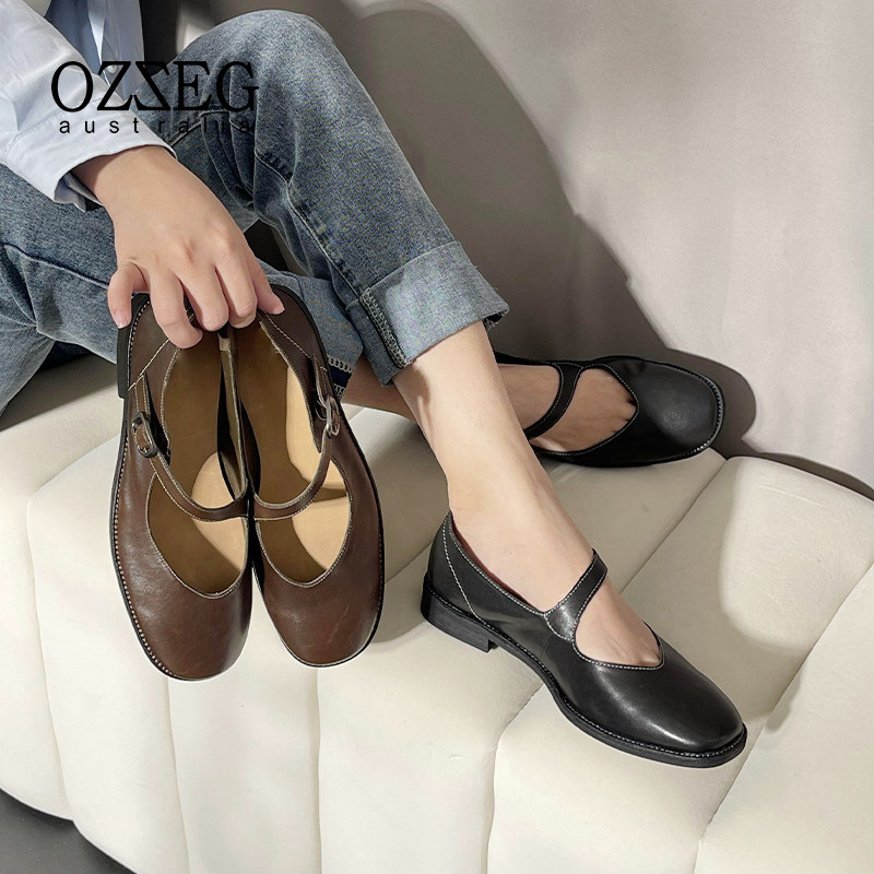 玛丽珍小牛皮女士单鞋休闲鞋皮鞋