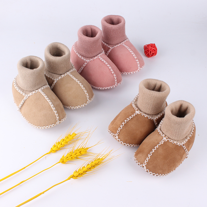 冬季加厚保暖真皮婴儿鞋