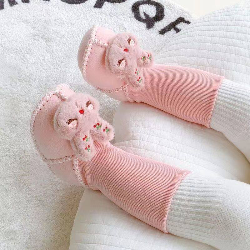 冬季加厚卡通婴儿鞋袜0-1岁