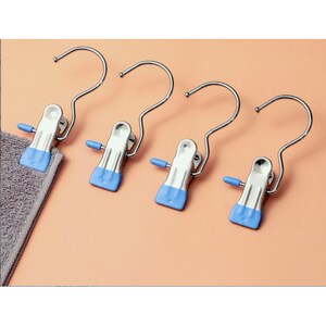 H不锈钢带钩无痕夹子裤夹多功能帽子收纳夹办公整理夹宿舍小夹kk