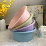 TM加厚耐用儿童洗脚洗脸盆加深简约纯色塑料盆大号家用洗菜kk