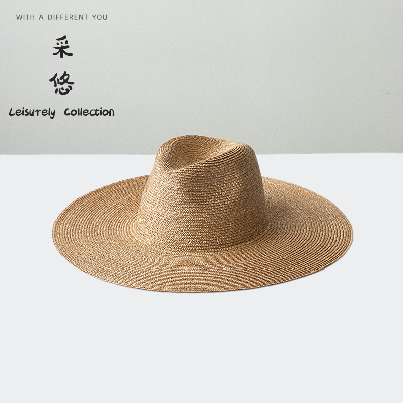 春夏光身细致麦秆户外旅游草帽