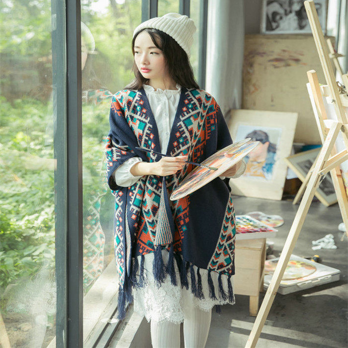 中长款开衫针织女秋冬款