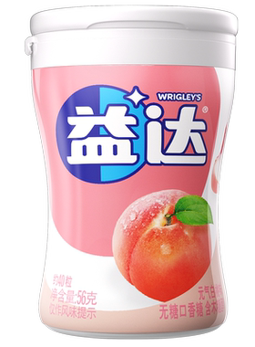 益达木糖醇无糖蜜桃味口香糖