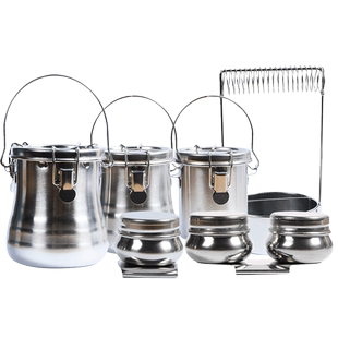 油画洗笔桶涮笔筒不锈钢画画水桶美术生专用调色防漏油壶工具套装