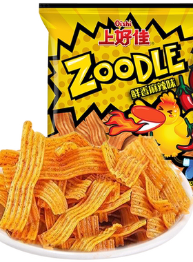 上好佳非油炸麻辣干脆面酱料贴合