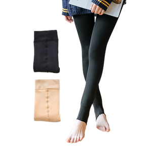 铂金铭绣秋冬面膜保暖加绒加厚微压显瘦肉黑色光腿神器外穿打底裤