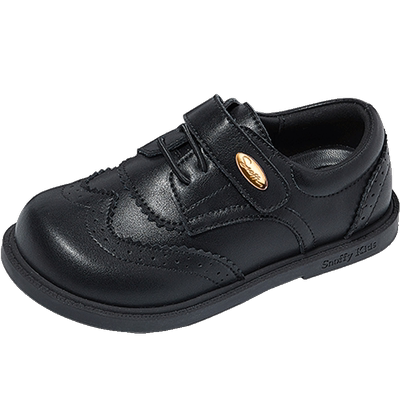 斯纳菲学生黑皮鞋真皮