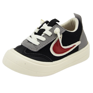 TOPSTAR儿童帆布鞋软底运动鞋倒钩运动板鞋秋季新款魔术贴单鞋子